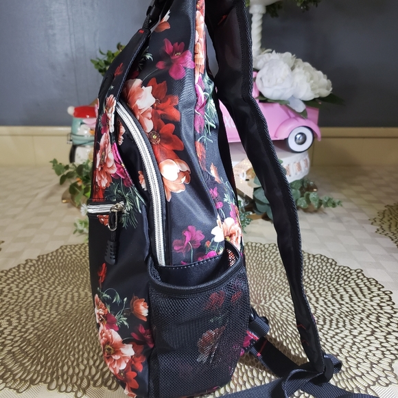 Mosiso Backpack Crossbody Shoulder Bag Flower Pattern - Picture 3 of 5